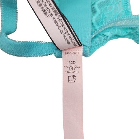 Victoria's Secret Dream Angels Push-Up Bra Size 32D Green - Picture 8 of 9